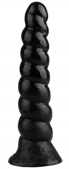 Черная винтообразная анальная втулка - 26 см. - фото, цены