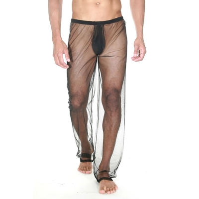 Прозрачные мужские брюки свободной посадки - фото, цены