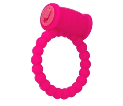 Розовое виброкольцо на пенис A-toys из силикона - фото, цены