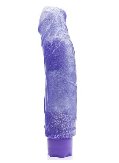 Фиолетовый водонепроницаемый вибратор Jelly Joy Sweet Move Multi-speed Vibe - 20 см. - фото, цены