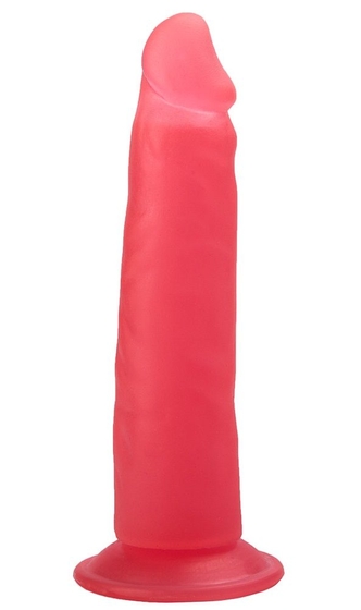 Розовый фаллоимитатор на подошве в виде присоски - 16,5 см. - фото, цены