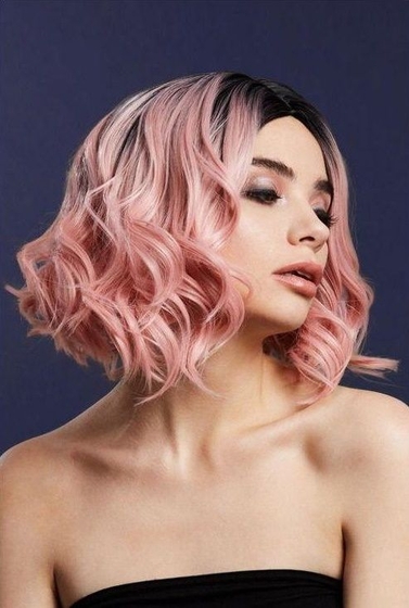 Нежно-розовый парик Кортни - фото, цены