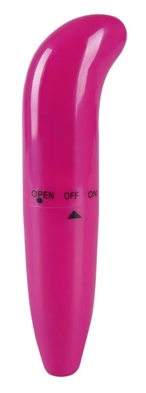 Ярко-розовый мини-вибратор для G-стимуляции - 15,5 см. - фото, цены
