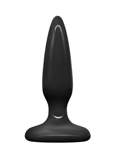 Черная конусовидная анальная пробка Plug № 4 - 8,4 см. - фото, цены