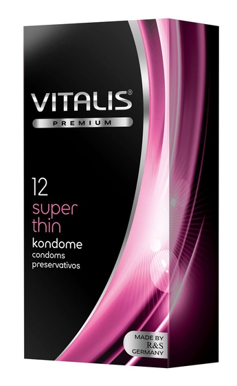 Ультратонкие презервативы Vitalis Premium super thin - 12 шт. - фото, цены