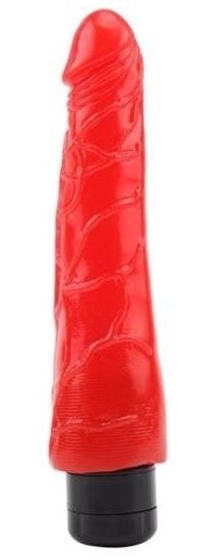 Красный реалистичный вибратор Hot Storm Devilish X3 - 23,2 см. - фото, цены