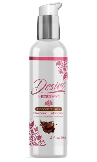 Женская смазка на водной основе с ароматом шоколада Desire Flavored Lubricant Chocolate Kiss - 59 мл. - фото, цены