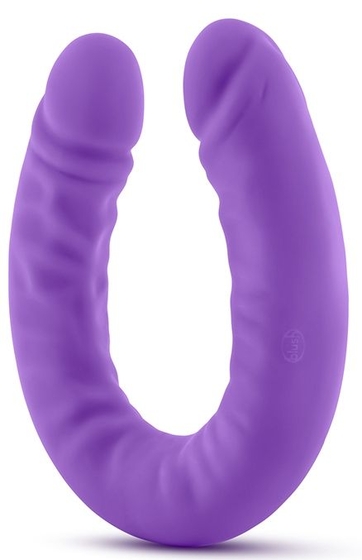 Фиолетовый двусторонний фаллоимитатор 18 inch Silicone Slim Double Dong - 45,7 см. - фото, цены