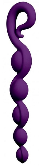 Фиолетовая анальная цепочка Bendybeads - 26,2 см. - фото, цены