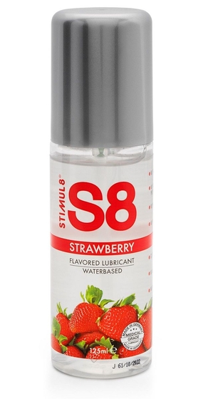 Смазка на водной основе S8 Flavored Lube со вкусом клубники - 125 мл. - фото, цены