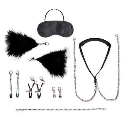 Большой эротический набор из 12 предметов Interchangeable Collar Nipple Clips Set - фото, цены