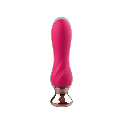 Розовый мини-вибратор Mini Vibrator с пультом ду - 12,5 см. - фото, цены