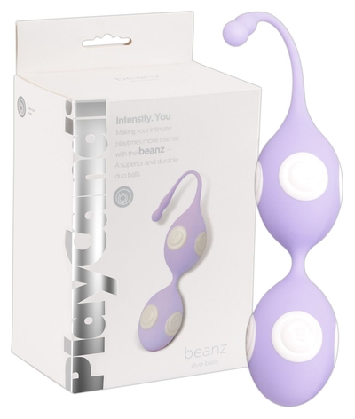 Фиолетово-белые вагинальные шарики Play Candy Beanz - фото, цены