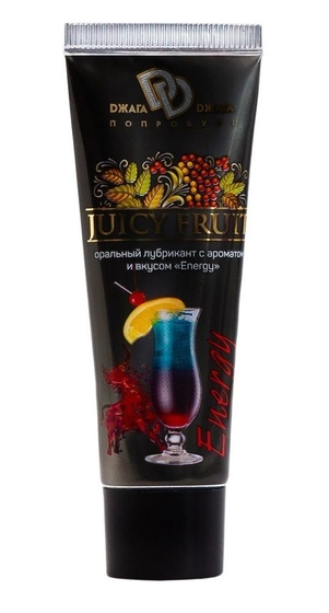 Интимный гель-смазка Juicy Fruit с ароматом энергетика - 30 мл. - фото, цены