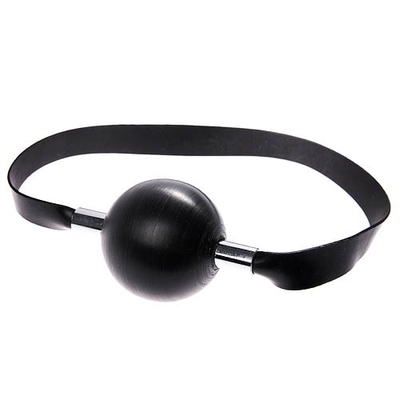 Чёрный резиновый кляп-шар - фото, цены