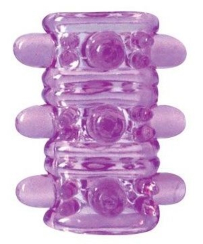 Открытая фиолетовая насадка на пенис Crystal Sleeve - 5,5 см. - фото, цены