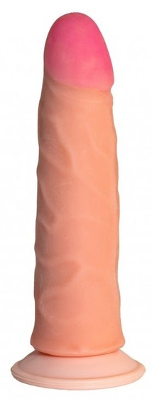 Реалистичный телесный фаллоимитатор с присоской №69 - 17 см. - фото, цены