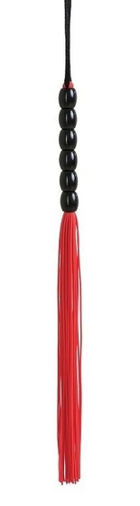 Красно-черная силиконовая мини-плеть - 22 см. - фото, цены