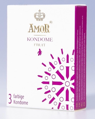 Ароматизированные презервативы Amor Fruit - 3 шт. - фото, цены