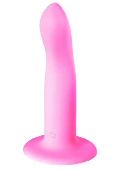 Розовый нереалистичный дилдо Stray - 16,6 см. - фото, цены