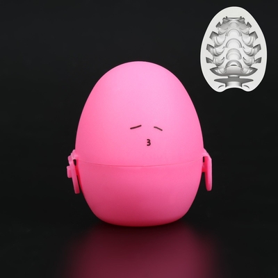Рельефный мастурбатор Egg в розовом футляре - фото, цены
