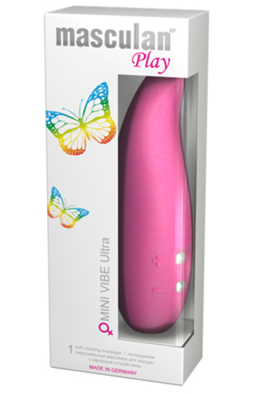 Розовый вибратор Masculan Play Mini Vibe Ultra - 16 см. - фото, цены