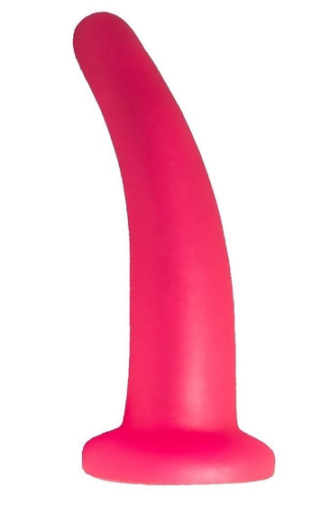 Розовый изогнутый стимулятор простаты из геля - 12,5 см. - фото, цены