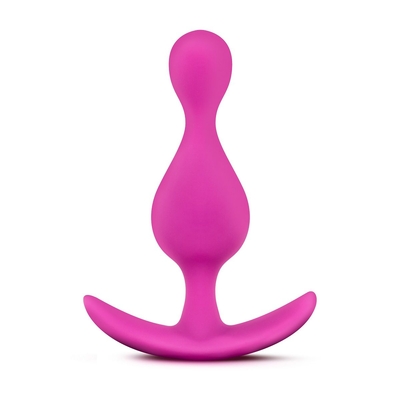 Розовая фигурная анальная пробка Luxe Explore - 11,4 см. - фото, цены