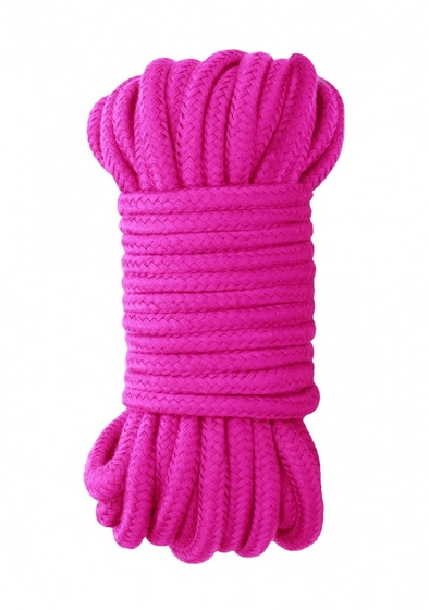 Розовая веревка для бондажа Japanese Rope - 10 м. - фото, цены