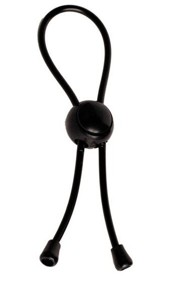 Черное лассо для пениса с утяжкой - фото, цены