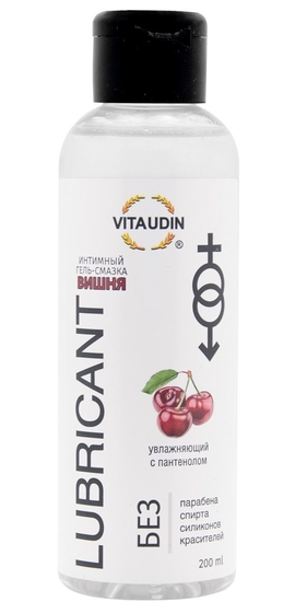 Интимный гель-смазка на водной основе Vita Udin с ароматом вишни - 200 мл. - фото, цены