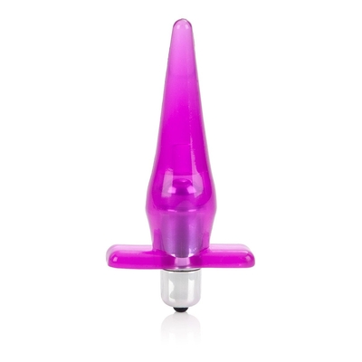 Розовая анальная пробка Mini Vibro Tease - 12,7 см. - фото, цены