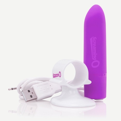 Фиолетовый мини-вибратор Charged Positive Vibe - фото, цены