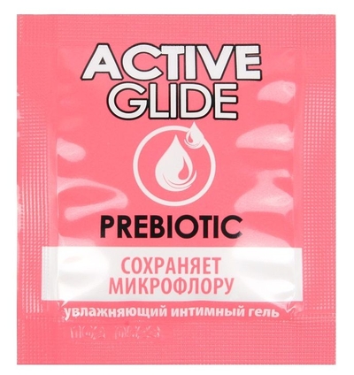 Лубрикант на водной основе Active Glide с пребиотиком - 3 гр. - фото, цены