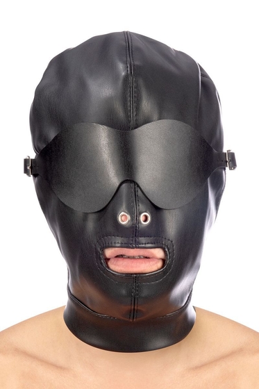 Маска-шлем с отверстием для рта и съемными шорами - фото, цены