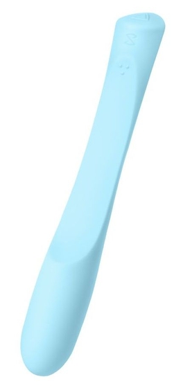 Голубой гибкий водонепроницаемый вибратор Sirens Venus - 22 см. - фото, цены
