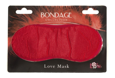 Красная маска на глаза Bondage - фото, цены