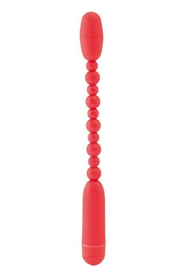 Красный анальный вибратор-палочка - 19 см. - фото, цены