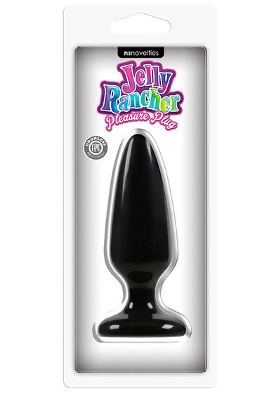 Средняя черная анальная пробка Jelly Rancher Pleasure Plug Medium - 12,7 см. - фото, цены