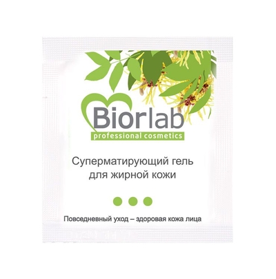 Суперматирующий гель BiorLab для жирной кожи - 3 гр. - фото, цены