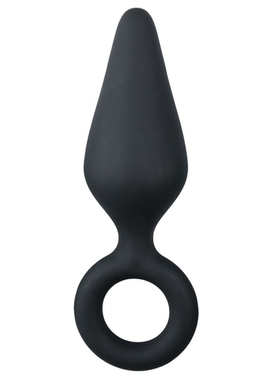 Черная малая анальная пробка Pointy Plug - 8,5 см. - фото, цены