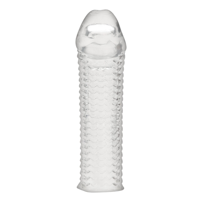 Текстурированная насадка на пенис Clear Textured Penis Enhancing Sleeve Extension - 16,5 см. - фото, цены