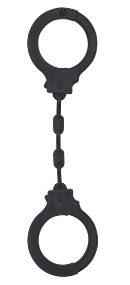 Черные силиконовые наручники Suppression - фото, цены