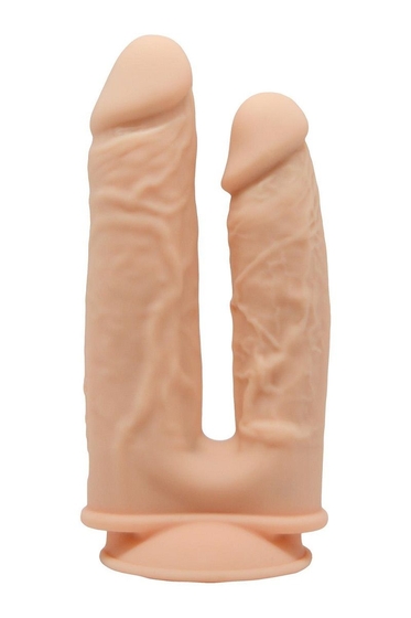 Телесный анально-вагинальный фаллоимитатор Double Penetrator - 19,5 см. - фото, цены