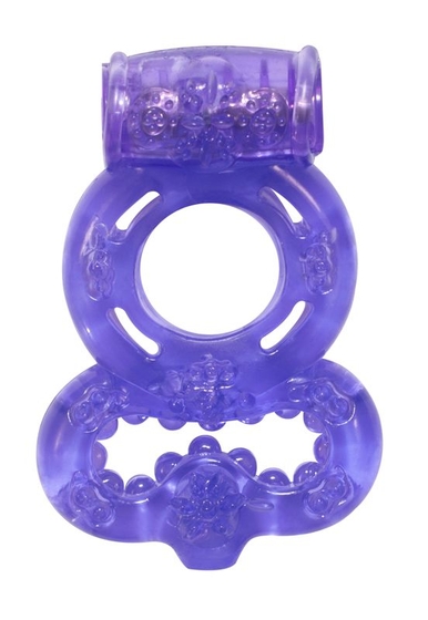 Фиолетовое эрекционное кольцо Rings Treadle с подхватом - фото, цены
