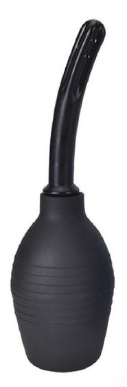 Черный анальный душ с изогнутым наконечником - фото, цены