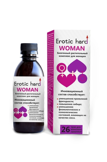 Женский биогенный концентрат для повышения либидо Erotic hard Woman - 250 мл. - фото, цены