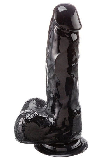 Черный реалистичный фаллоимитатор - 18 см. - фото, цены