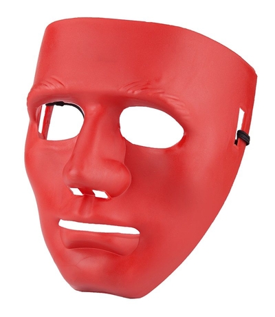 Красная маска из пластика - фото, цены