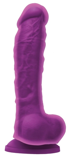 Фиолетовый фаллоимитатор с двойным слоем Dual Density 8 - 22,9 см. - фото, цены